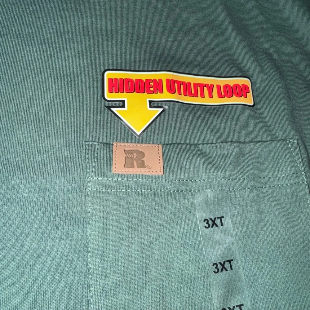 Wrangler Riggs Workwear Mens 3XT Green Long Sleeve Pocket T-Shirt Cotton READ - Picture 11 of 11